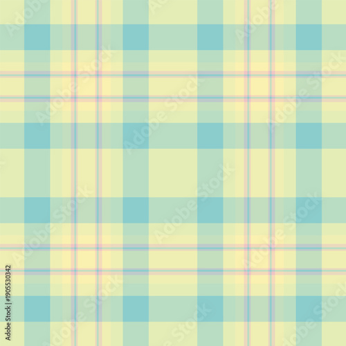 Folk texture pattern background, designer seamless textile vector. Strip check fabric tartan plaid in light and sky gray colors.