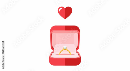 Elegant Engagement Ring in Open Jewelry Box for Special Occasions