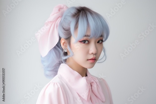 young woman with headphones