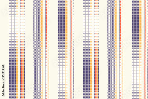 W0s seamless background texture, bold vector stripe lines. Fibbon pattern vertical fabric textile in sea shell and indigo colors.