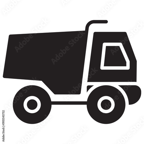 Dump Truck Solid Icon