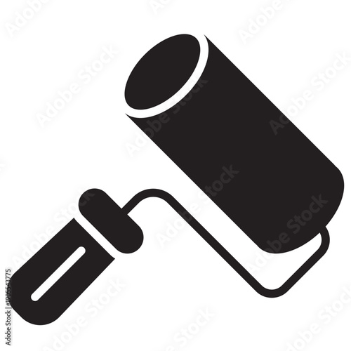 Paint Roller Solid Icon