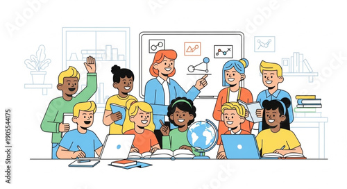 Diverse Group of People Working Together.