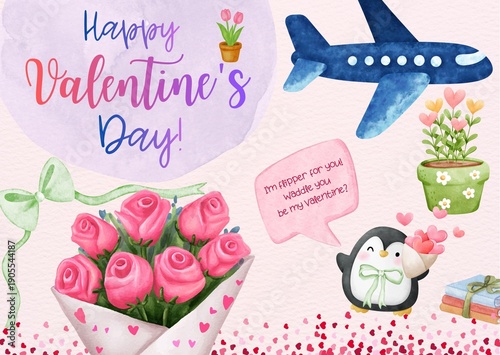 Love Takes Flight This Valentines - Valentines Day Card