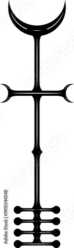 Black sigil  lilith symbol  tattoo art - moon  tattoo idea, design, art, logo, png, 300dpi.