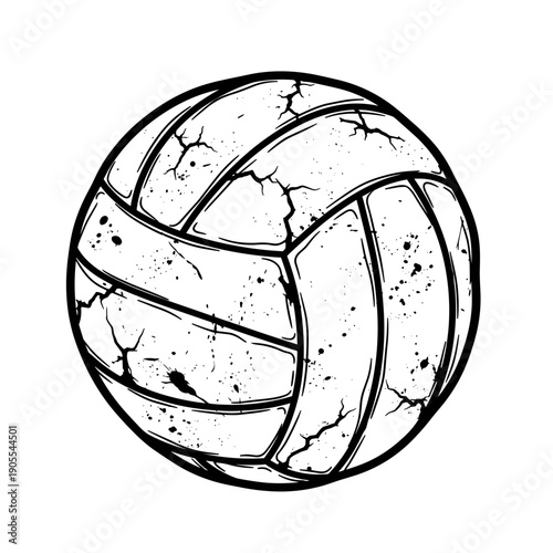 Hand Drawn Sketch Style Volleyball Ball Icon