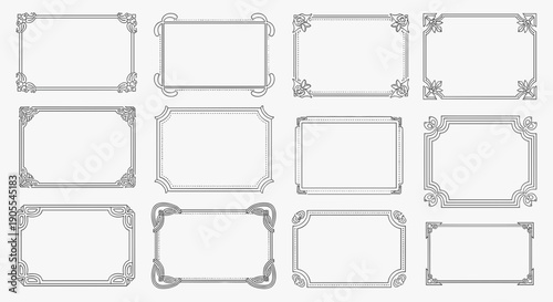 Set of Decorative Vintage Label and Frame Templates