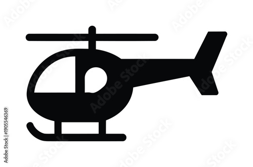 Vector illustration of a helicopter in flight