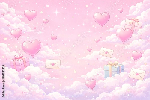 Valentine Heart Balloon Sky