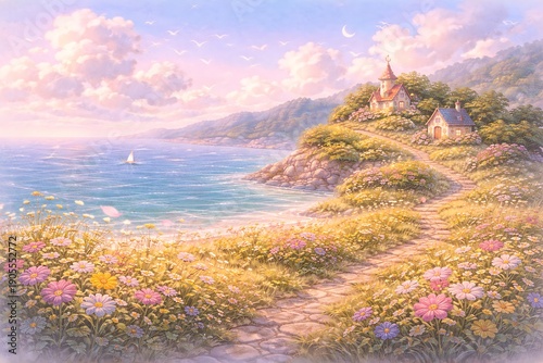 Evening Meadow Coastal Path