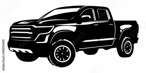Modern Off-Road 4x4 Pickup Truck Silhouette