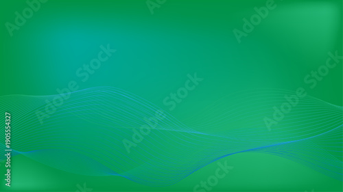 Calming Green Blue Wave Modern Creative Backdrop