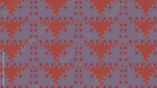 Seamless red grunge floral pattern with vintage flowers and snowflake decoration background
