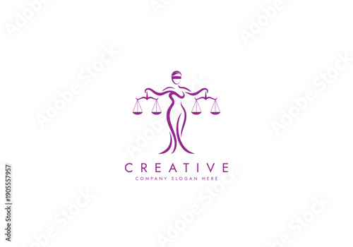 Modern Law logo scales justice law firm logo Concepts luxury justice lawyer logo vector design	