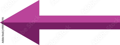 Two- Toned Purple Arrow Pointing Left with Gradient Fill two-toned