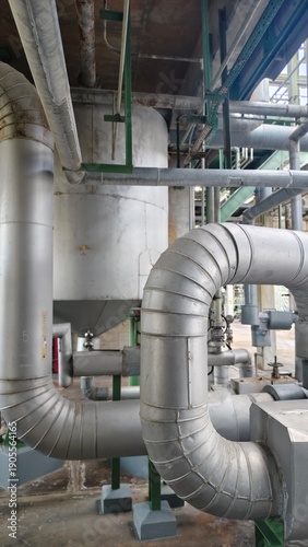 Pipes containing heated chemicals need thermal insulation.