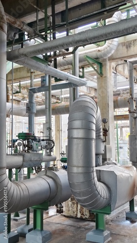 Pipes containing heated chemicals need thermal insulation.