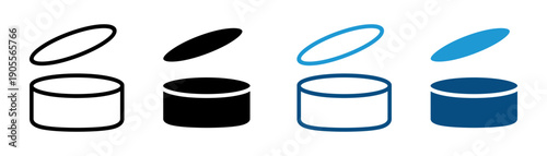 Open cosmetic jar icon vector. Period after opening (PAO) symbol and beauty product shelf life indicator. Vector illustration.