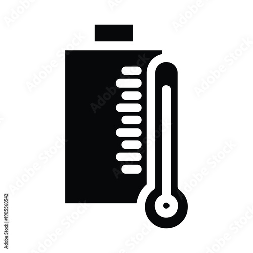 overheating battery solid icon vector design good for web or mobile app