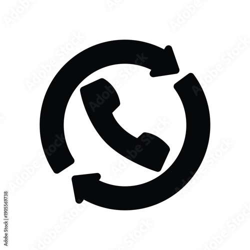 Call Transfer solid icon vector design good for web or mobile app