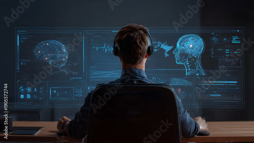 Human operator monitoring AI system health
