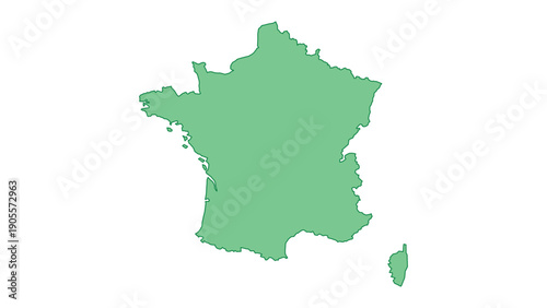 France outline green