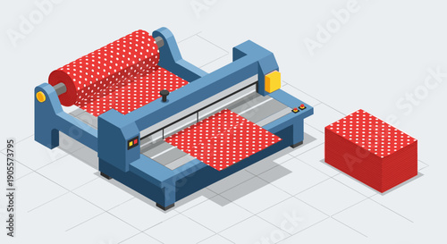 3D Printer Creating Red Plastic Object.