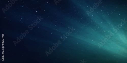 A deep blue nebula swirls through the dark cosmos, where bright stars and abstract clouds illuminate a fantasy starry sky within the vast, light-filled outer universe