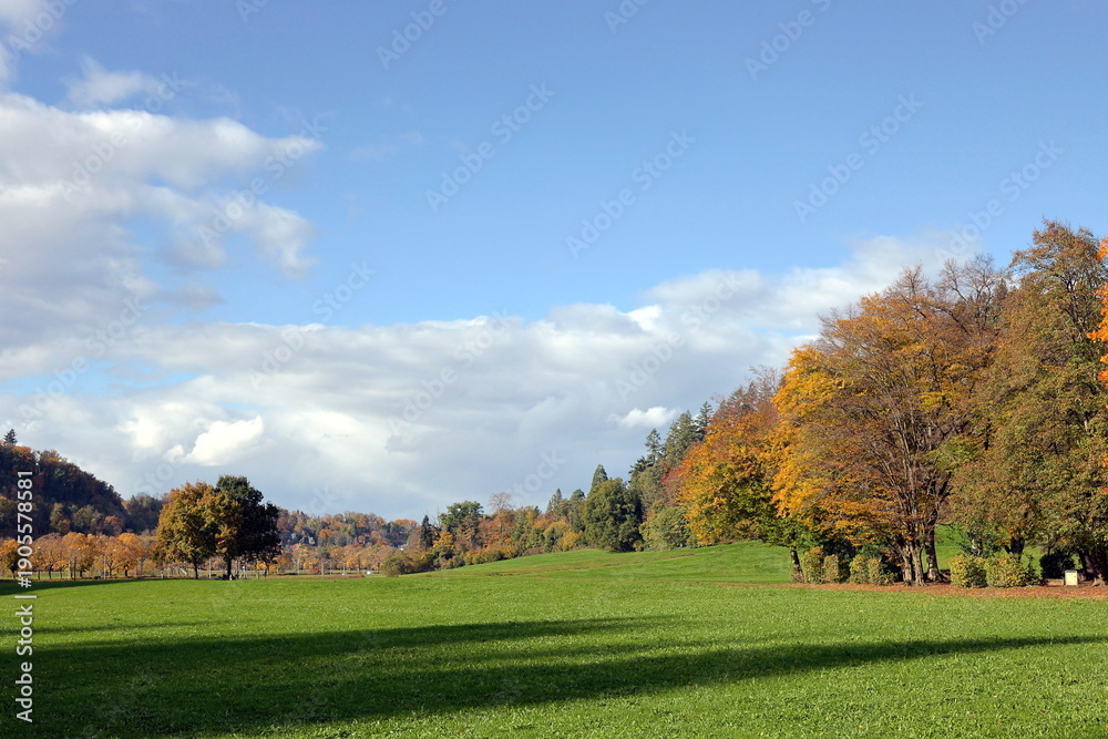 Fototapeta premium Herbstlandschaft bei Freiburg-Günterstal