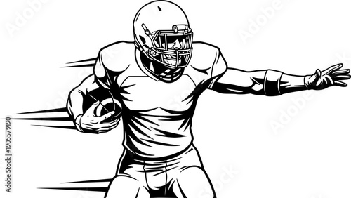 vector illustration of a football player