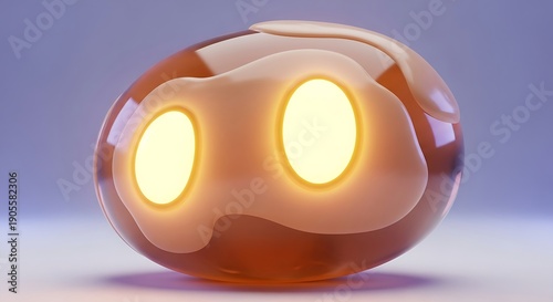 Abstract Glowing Orb with Inner Light and Smooth Texture.