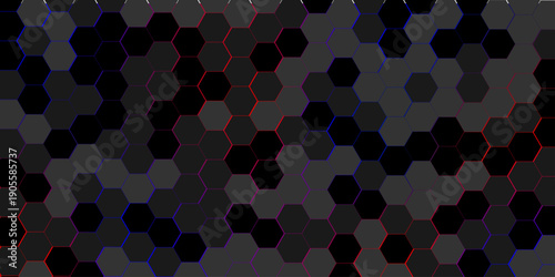 Emboss paper technology Futuristic abstract emboss black and gray hexagon pattern vector design. Hexagon concept design abstract cube business technology background.