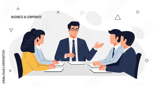 Business Meeting Team Collaboration Corporate Discussion Office Environment