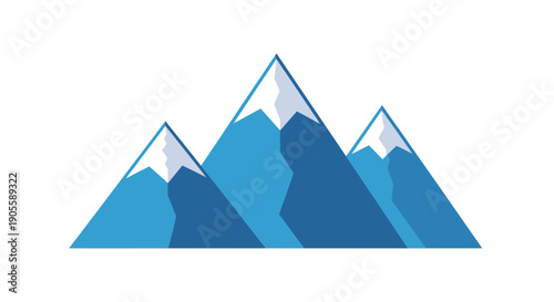 Vector Art: Majestic Snow-Capped Mountains