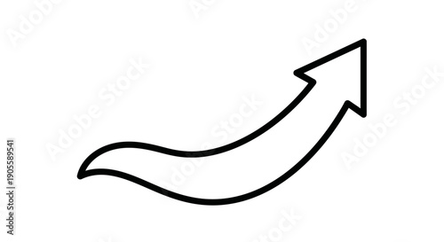 Curved Arrow Pointing Upwards, Growth Concept