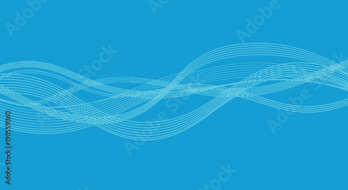 Abstract Blue Wave Lines Background