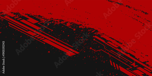 Grunge texture effect background. Distressed rough dark abstract textured. Black isolated on red. Graphic design element vintage style decoration concept grunge vector modern aged