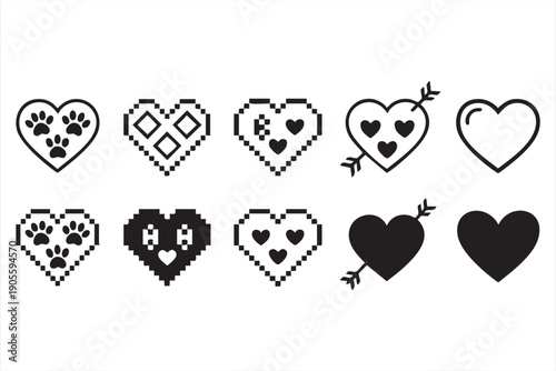 Love and Emotion Heart Icons for Engagement Campaigns