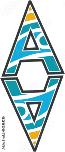 A modern logo design featuring the letter 'A' integrated with green field patterns, representing agriculture, nature, and organic growth.