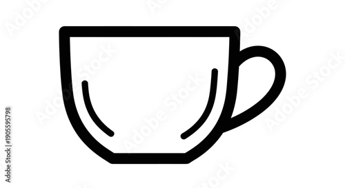 Minimalist coffee cup illustration