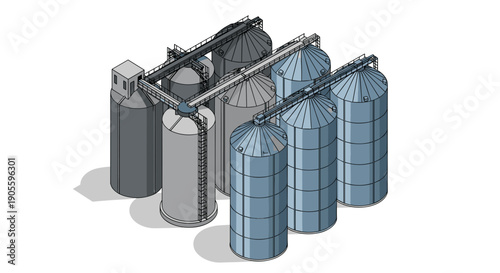 Grain Silos and Storage Containers.