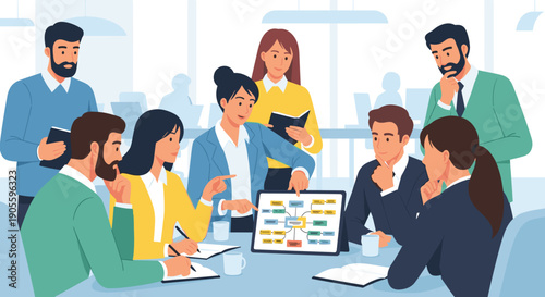 Group of Business Professionals in Meeting 1.