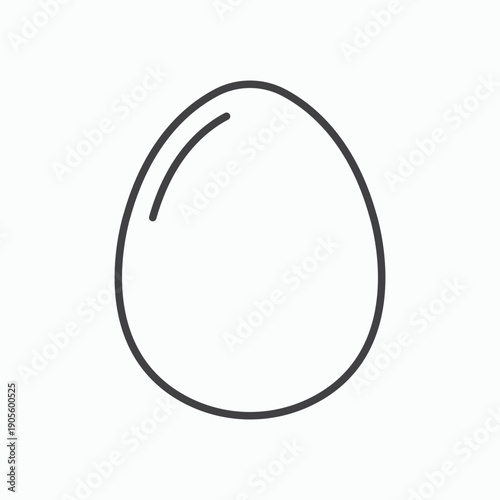 Egg icon design element isolated on white for web