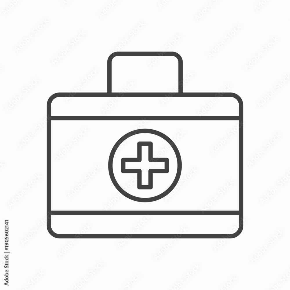 Obraz premium First aid icon design element isolated on white for web