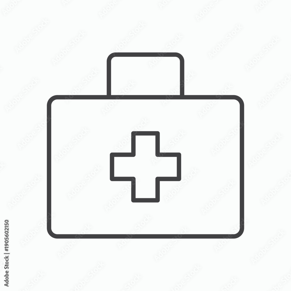 Obraz premium First aid kit icon design element isolated on white for web