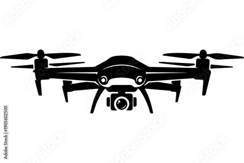 Quadcopter Drone with Camera Front View