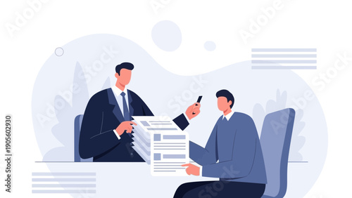 Job Interview Meeting, HR Manager Discussing Resume with Candidate