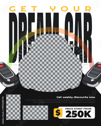 Get your dream car for sale social media post template