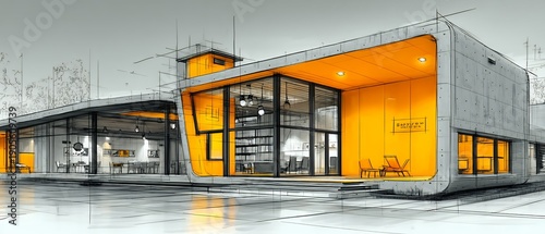 industrial warehouse features modern architecture