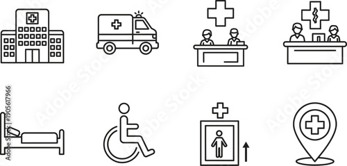 Medical and healthcare icons set